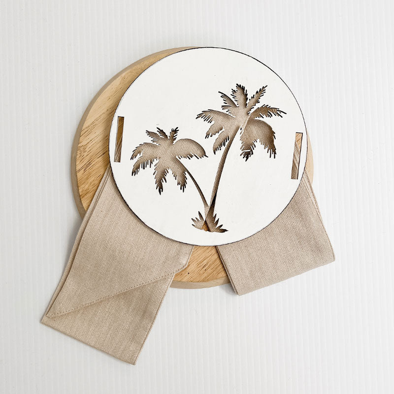 WHITE PALM CUSHION