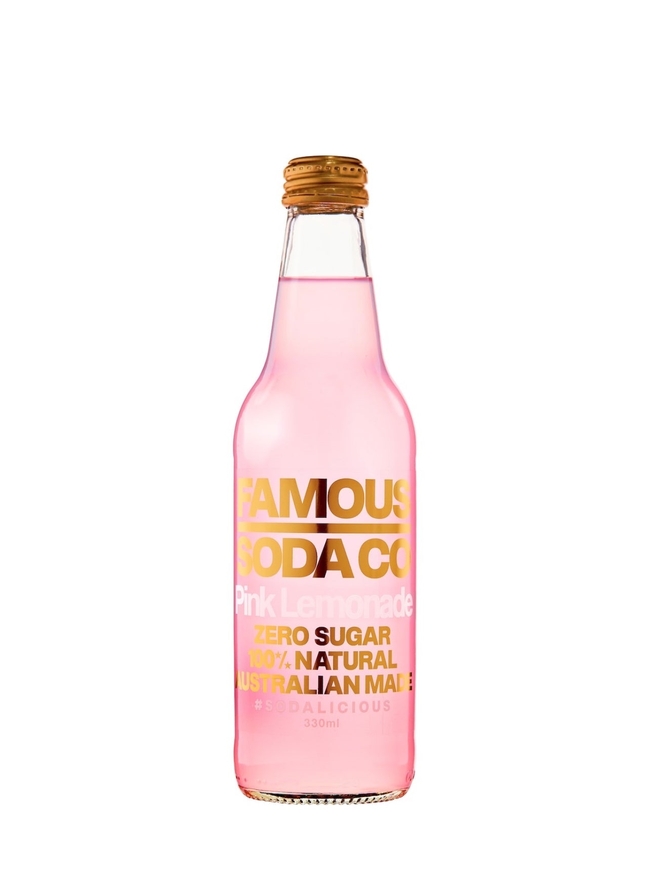 Famous Soda Co Pink Lemonade 330ml Glass bottle