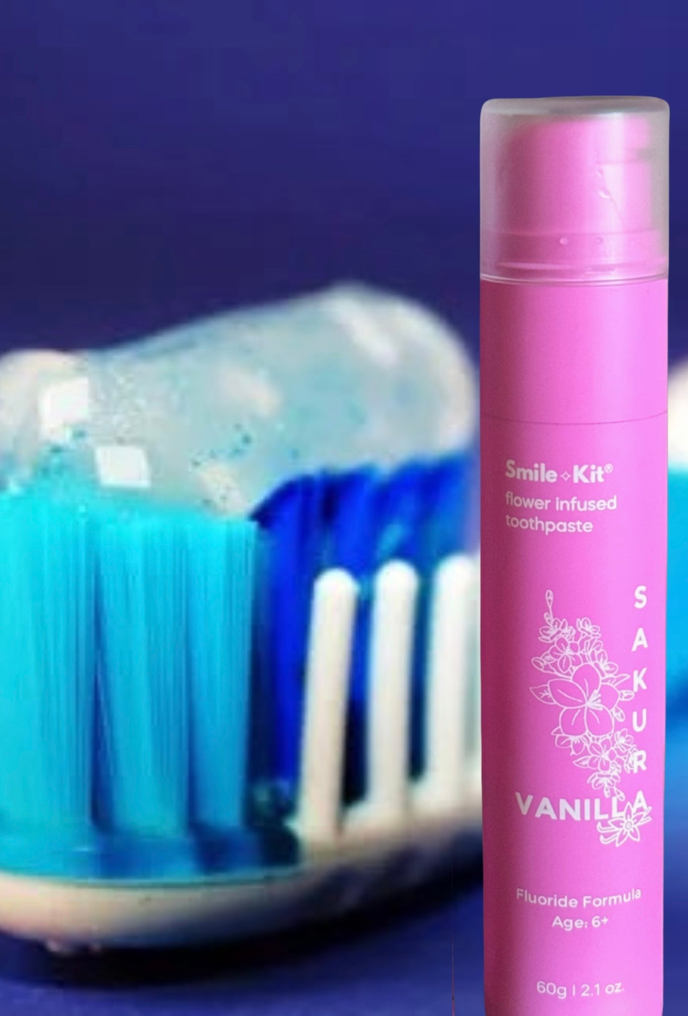 Smile Kit Sakura and Vanilla Flower Infused Fluoride Toothpaste