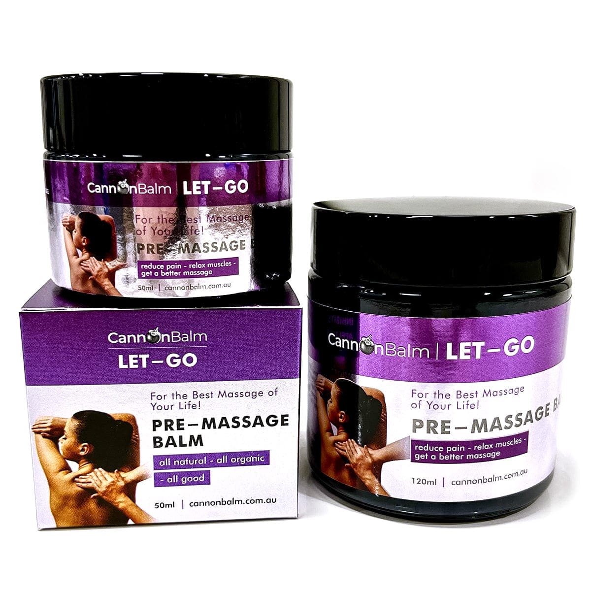 LET GO Pain Relieving Muscle Relaxant Pre Massage Balm