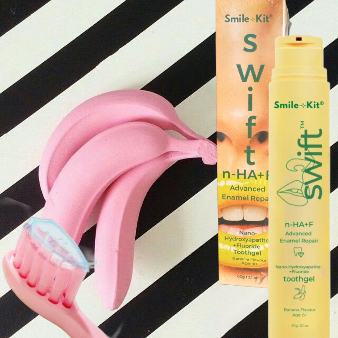 SWIFT™ 10% Nano-Hydroxyapatite +Fluoride Toothgel Banana Flavour