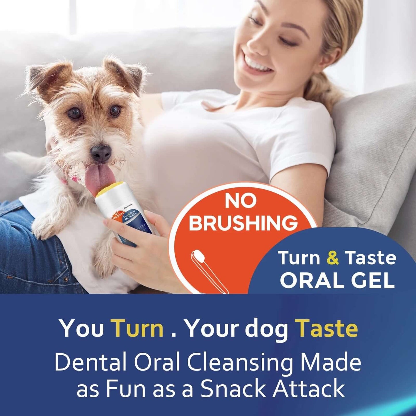 Smile Kit Twist+Lick Brush Free Oral Gel for Dogs