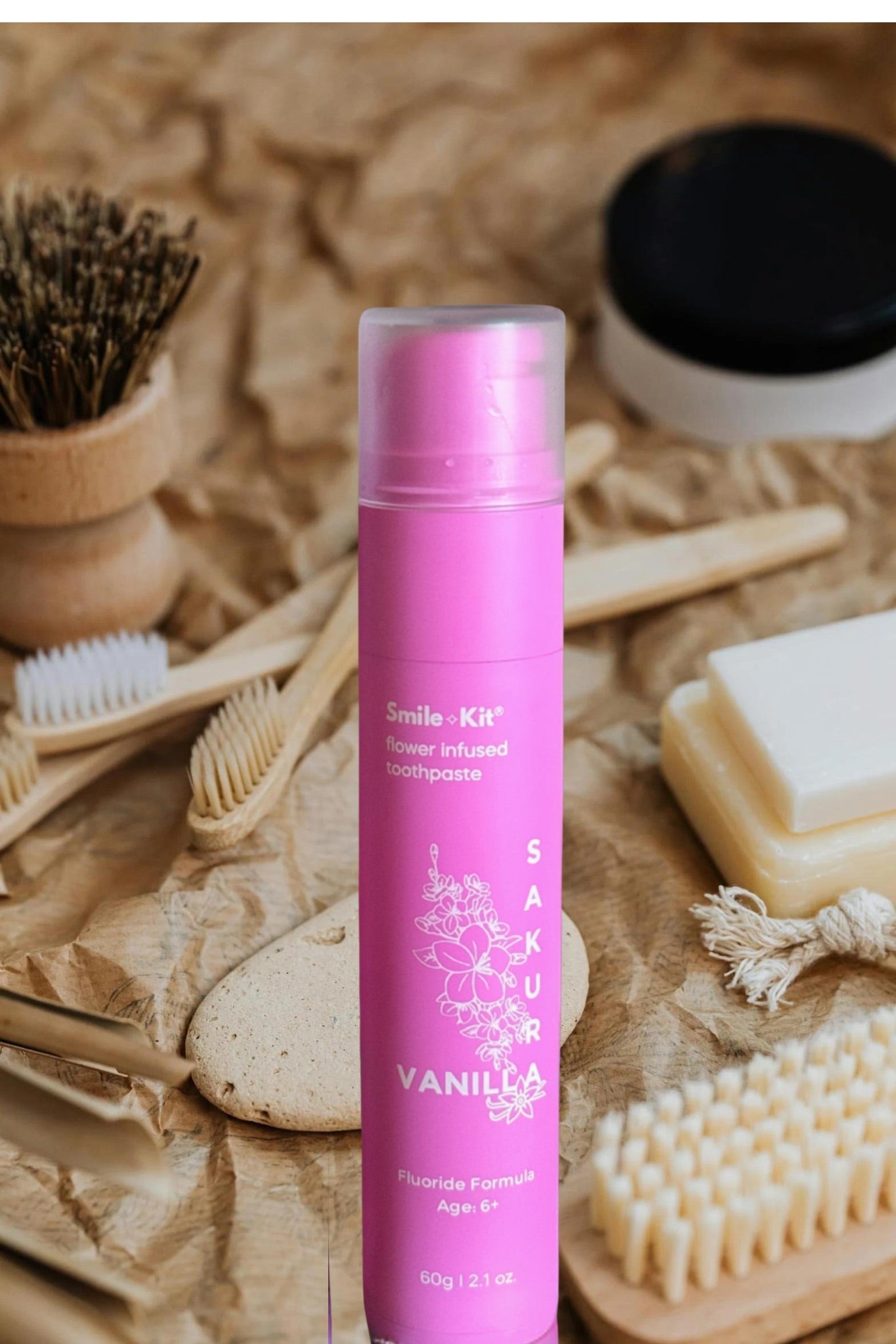 Smile Kit Sakura and Vanilla Flower Infused Fluoride Toothpaste