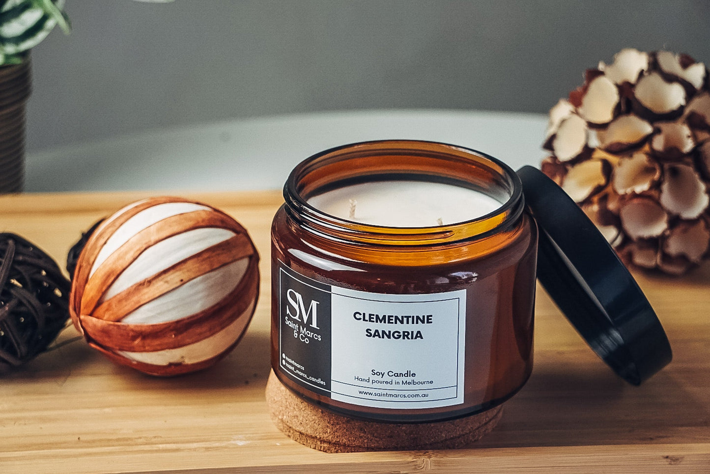 Large Clementine Sangria Soy Candle 750g