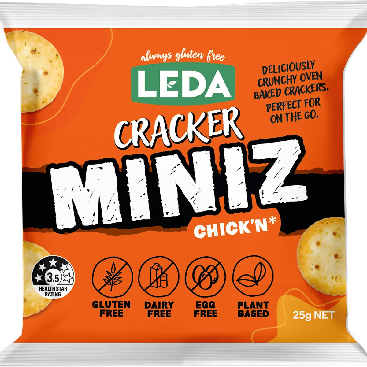 Leda Cracker Miniz Chick'n Multi 6 Pack (25g each pack) 150g