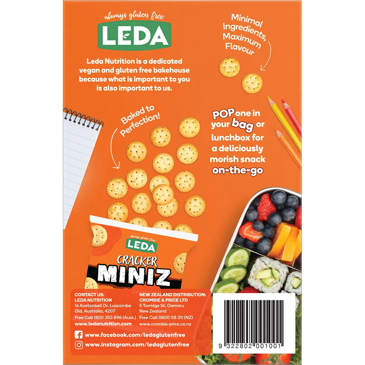 Leda Cracker Miniz Chick'n Multi 6 Pack (25g each pack) 150g