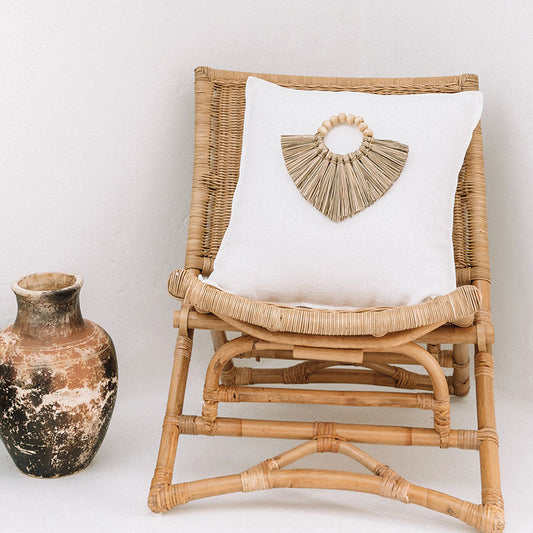 WHITE BOHO SEAGRASS CUSHIONS