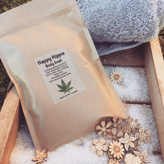 Happy Hippie Organic Hemp Seed Oil Bubbling All Natural Body Salt Soak