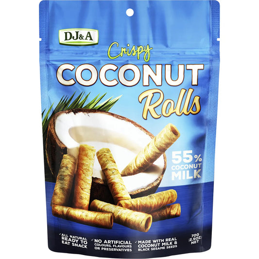 DJ&A Crispy Coconut Rolls 70g