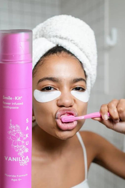 Smile Kit Sakura and Vanilla Flower Infused Fluoride Toothpaste
