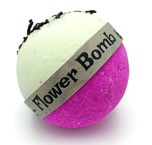 Flower Bomb Hibiscus Flower & Pink Lychee Fizzy Bubble Bath Bomb