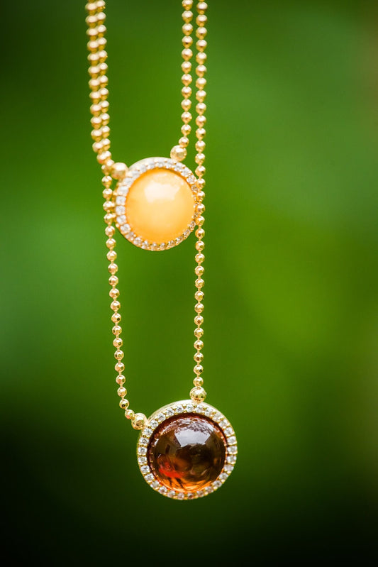 Milky and Cherry Amber Necklace