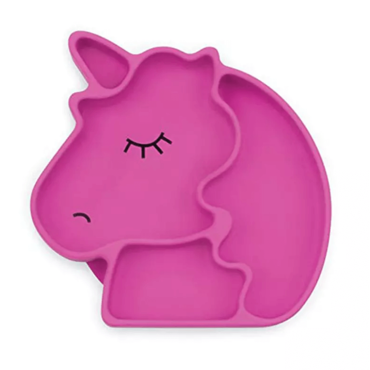 Unicorn Cartoon Silicone Suction Plate for Kids - Pink