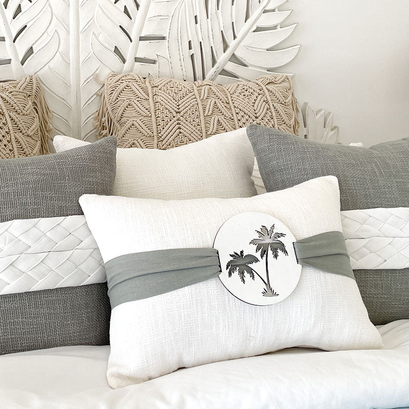 WHITE SAGE PALM CUSHION