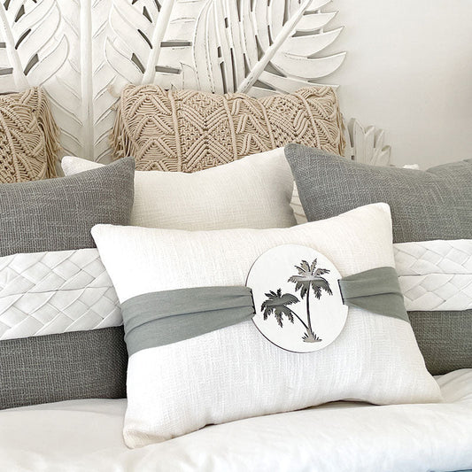 WHITE SAGE PALM CUSHION