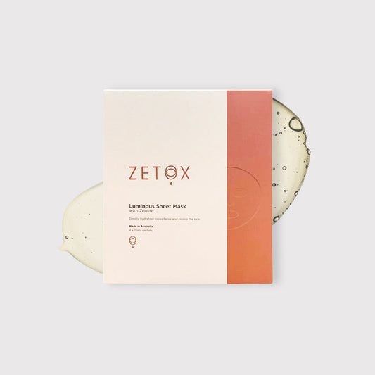 Zetox Luminous Sheet Mask 4 piece box set