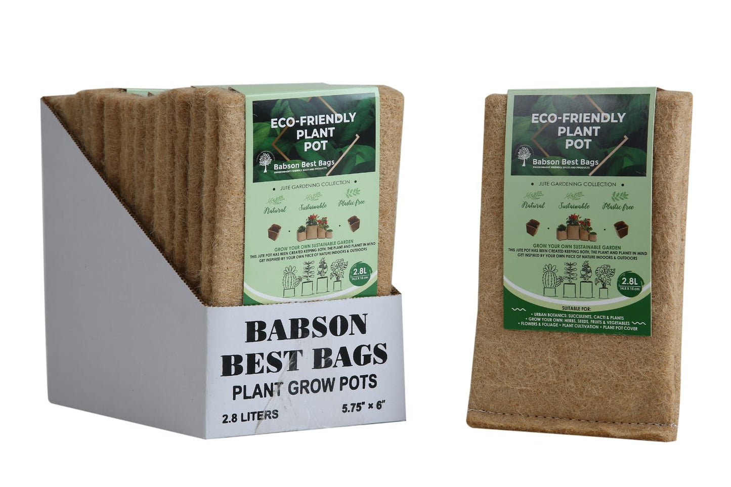 Outdoor Eco Friendly Jute Plant Pots (2.8 Liters)