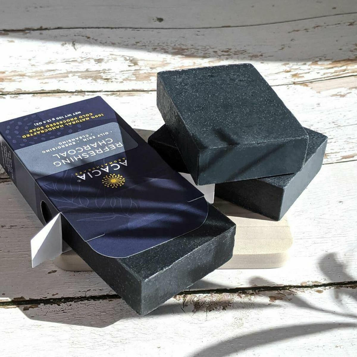 ACACIA AROMATHERAPY Refreshing Charcoal Natural Soap Bar 100g