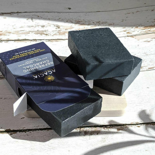 ACACIA AROMATHERAPY Refreshing Charcoal Natural Soap Bar 100g
